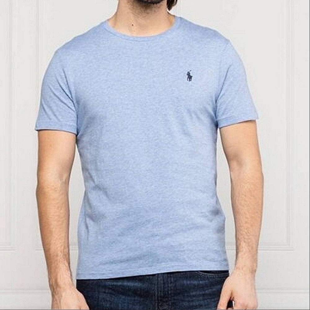 NWT Polo Ralph Lauren Men's Blue Classic Fit Jersey Crewneck T-Shirt Size M